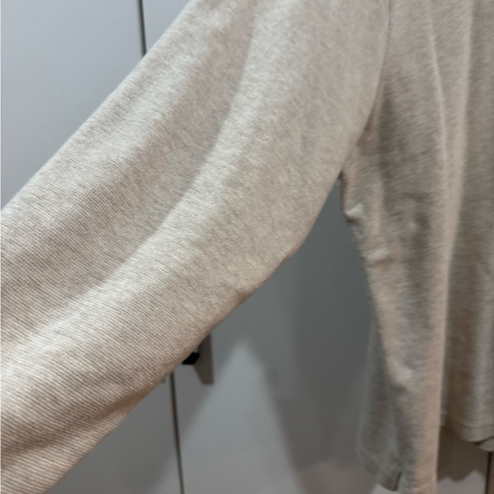 L.L. Bean Men's Beige Long Sleeve Henley - Picture 3 of 6